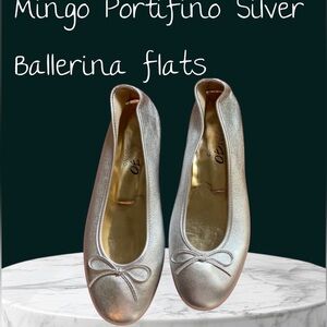 Mingo Portifino Silver Metallic Ballerina flats